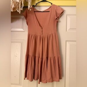 See You Monday Terracotta Mini Dress